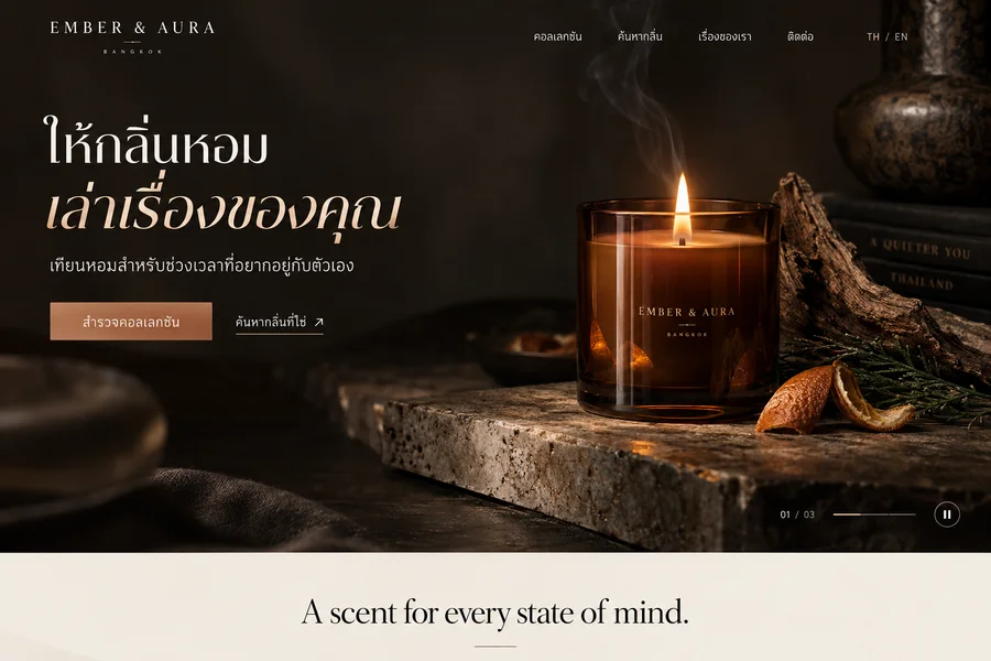 EMBER & AURA — ร้านเทียนหอม / ของขวัญ