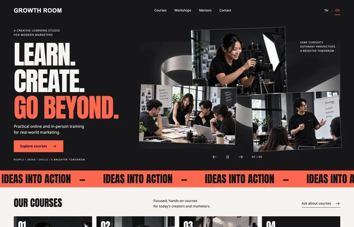 GROWTH ROOM — สถาบันฝึกอบรมการตลาดออนไลน์