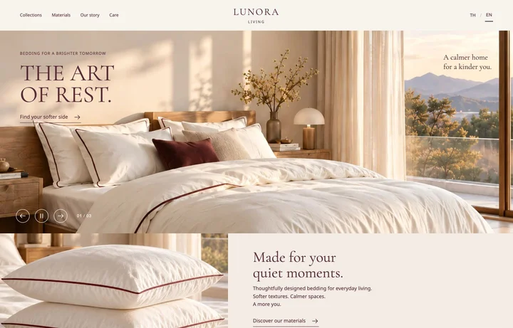 LUNORA LIVING — ชุดเครื่องนอนและของแต่งบ้าน