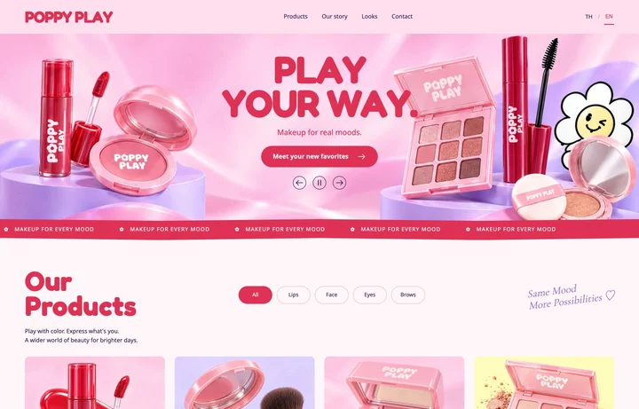 POPPY PLAY — แบรนด์เครื่องสำอาง