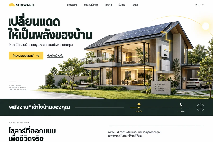 SUNWARD — ติดตั้งโซลาร์เซลล์