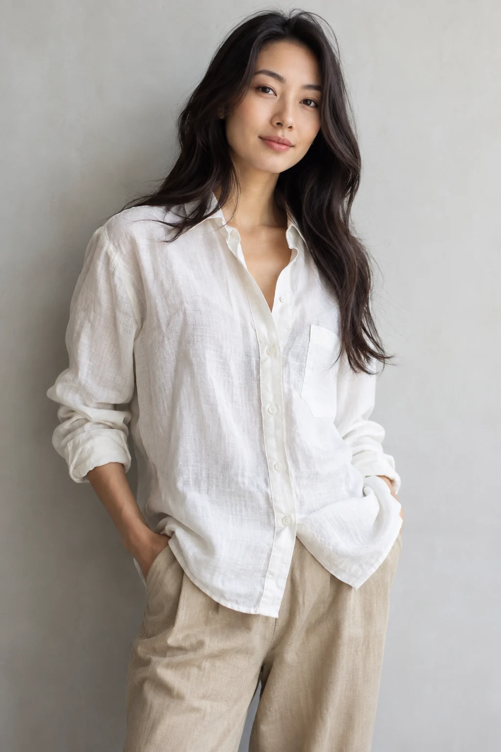เสื้อเชิ้ตลินินทรงสบาย ใส่ง่ายในทุกวัน